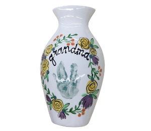 Folsom Floral Handprint Vase