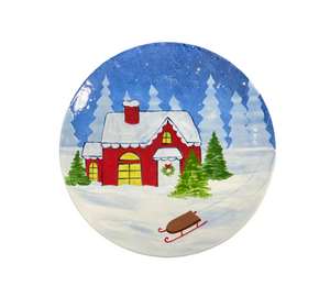 Folsom Christmas Cabin Plate