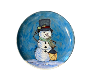 Folsom Rustic Glazed Snowman