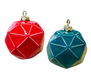 Folsom Jewel Toned Faceted Ornament