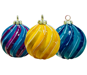 Folsom Jewel Toned Spiral Ornament